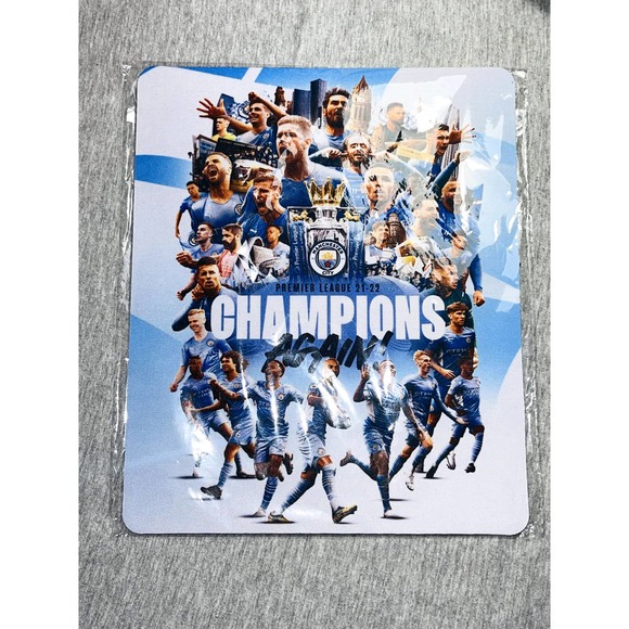 New Custom Made Manchester City Champions Mouse Pad - Picture 1 of 3